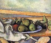 Paul Cezanne plate of pears France oil painting reproduction